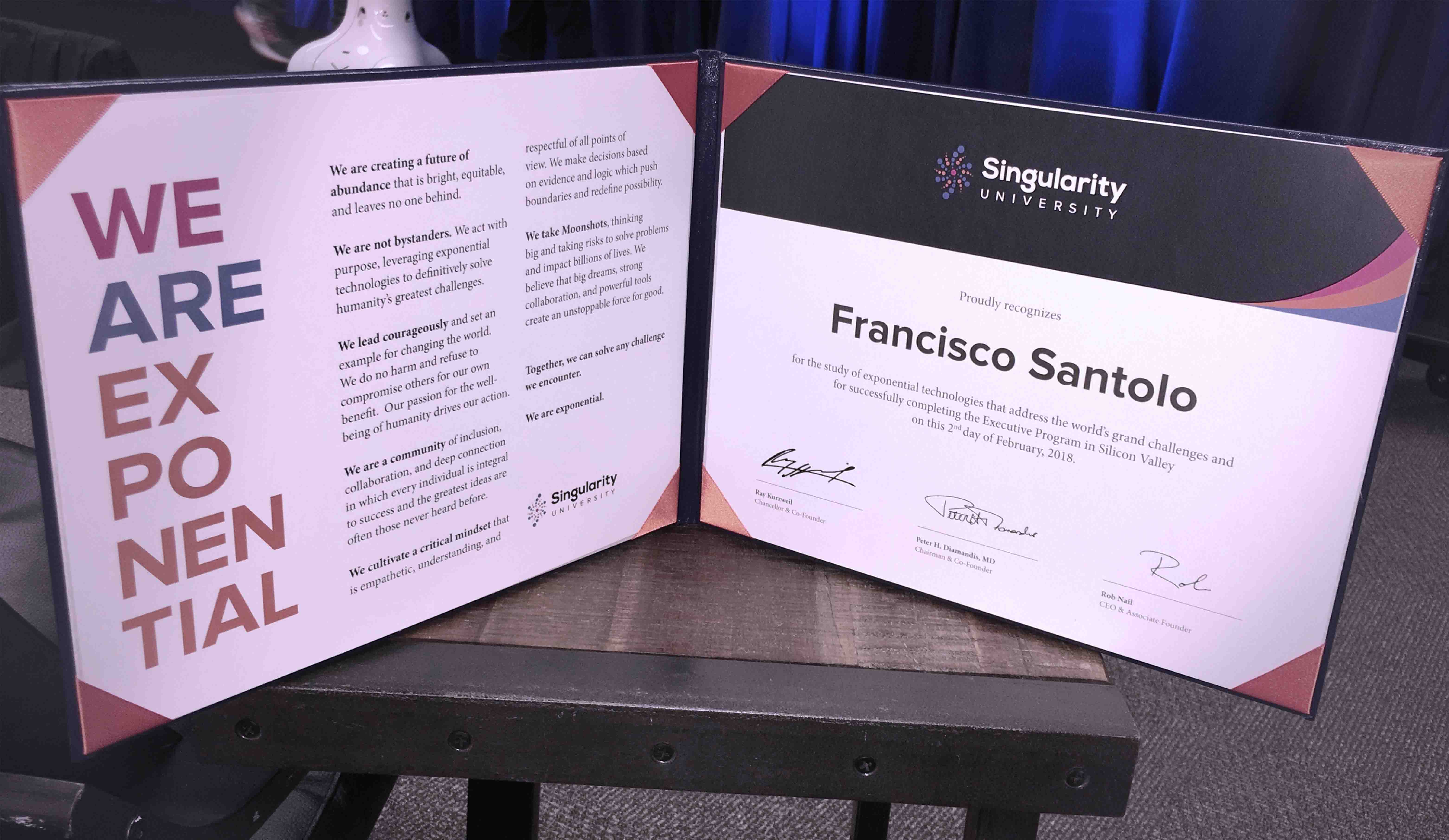 Francisco Santolo was selected by Singularity University